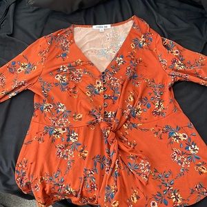 orange blouse